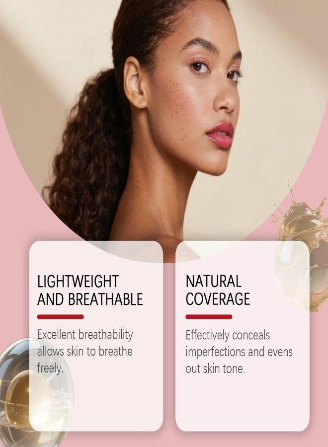 zephoco Moisturizing concealer cushion with velvet texture creates a soft and flawless base makeup     Dark skin - Image 2