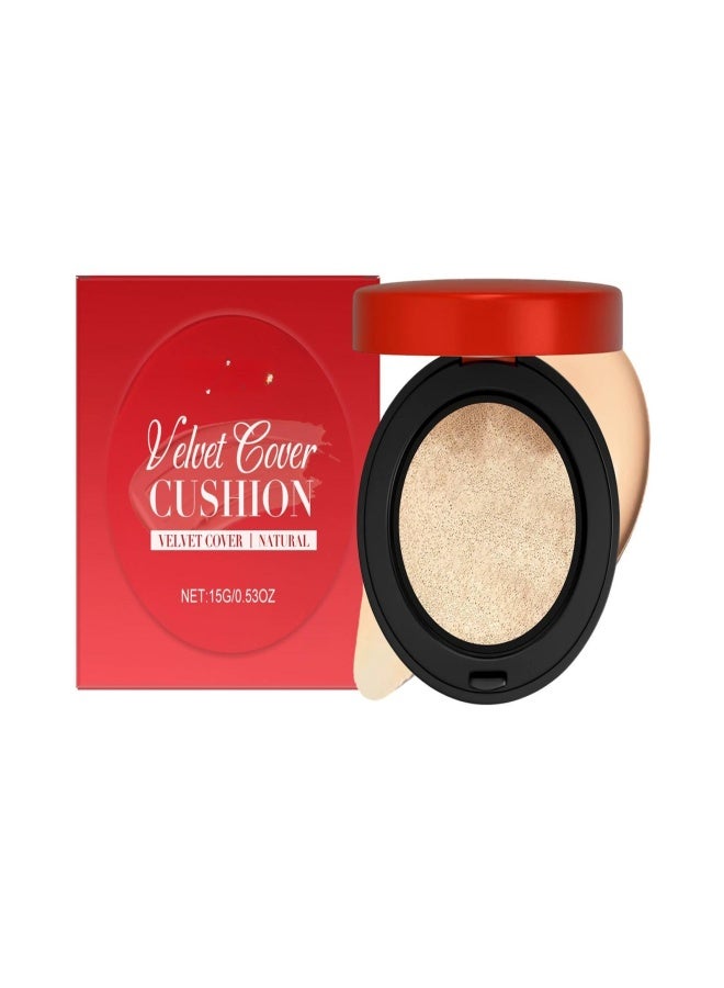 zephoco Moisturizing concealer cushion with velvet texture creates a soft and flawless base makeup     Dark skin - Image 4