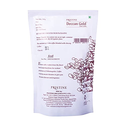 PRISTINE Deccan Gold Medium Roasted Filter Coffee Powder (Coffee-80%, Chicory-20%) 500g - Image 3