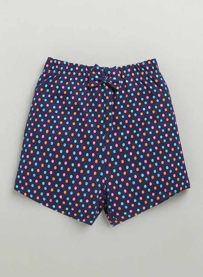 BUMZEE شورتات قطنية للبنات من بامزي، طول فوق الركبة، عبوة من 3 قطع، لون كحلي ووردي - من 6 إلى 12 شهرًا (Peb10443C-nbl) - Image 4