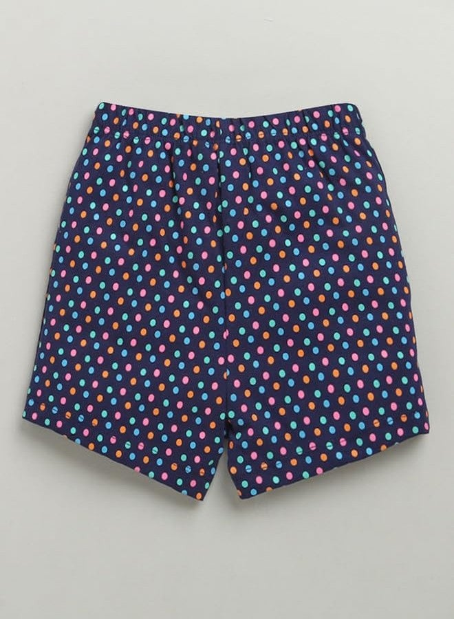 BUMZEE شورتات قطنية للبنات من بامزي، طول فوق الركبة، عبوة من 3 قطع، لون كحلي ووردي - من 6 إلى 12 شهرًا (Peb10443C-nbl) - Image 5