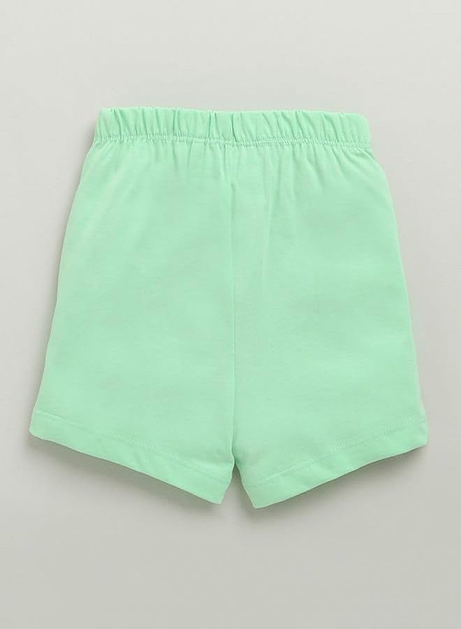 BUMZEE شورتات قطنية للبنات من بامزي، طول فوق الركبة، عبوة من 3 قطع، لون كحلي ووردي - من 6 إلى 12 شهرًا (Peb10443C-nbl) - Image 3