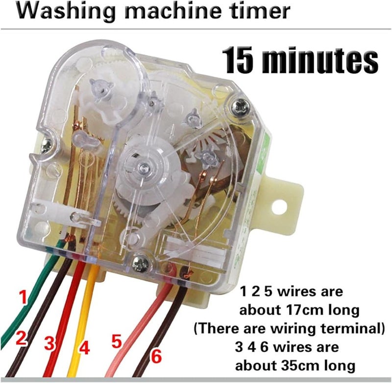 MiJob 6 Wire 180 Degree Washing Machine Timer Switch For Semi Automatic Double Cylinder - Image 5