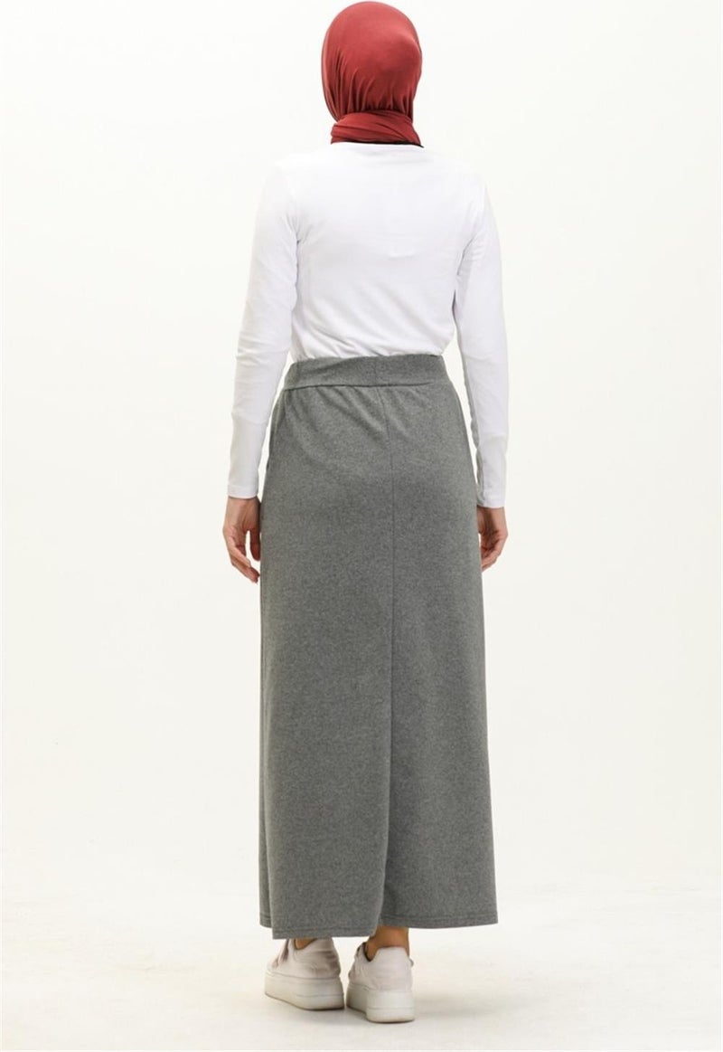 Bwest Waist Tied Pocket Sports Skirt - 0152 - Anthracite  - Image 5