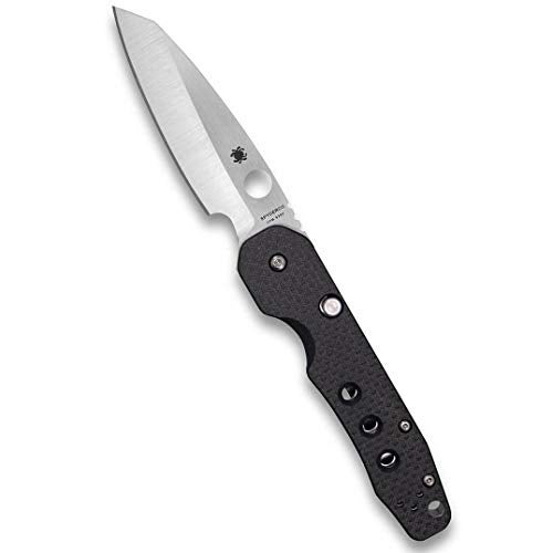 Spyderco سكين سبايدركو سمك بريميوم فليبر بطول 3.45" بشفرة من فولاذ CPM S30V مجوفة ومقبض من ألياف الكربون G-10 - حافة عادية - C240CFP - Image 1