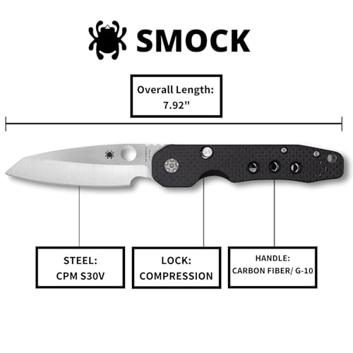 Spyderco سكين سبايدركو سمك بريميوم فليبر بطول 3.45" بشفرة من فولاذ CPM S30V مجوفة ومقبض من ألياف الكربون G-10 - حافة عادية - C240CFP - Image 5