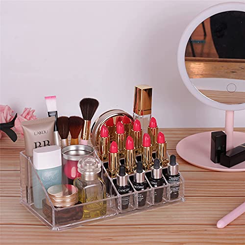 Styxon Clear 16 Slots Acrylic Cosmetic and Makeup Palette Organizer | Audrey Collection, 8.75 X 5 X 3.12 in - Image 4