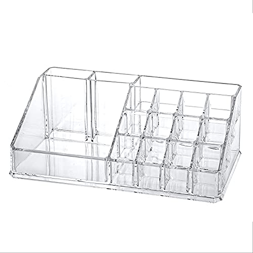 Styxon Clear 16 Slots Acrylic Cosmetic and Makeup Palette Organizer | Audrey Collection, 8.75 X 5 X 3.12 in - Image 5