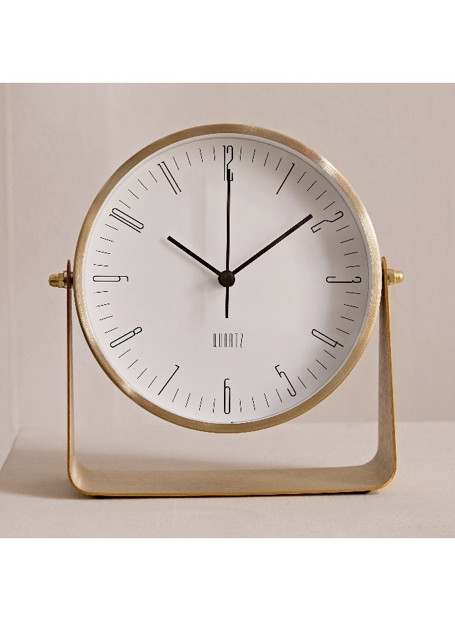 Home Box Mason Aluminium Table Clock 17.5 x 17.8 x 6 cm  - Image 3