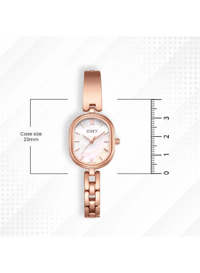 ECSTACY White Women's 304 solid stainless steel Analog Watch E25513-RBKS - 23 mm for Women | Best Price UAE