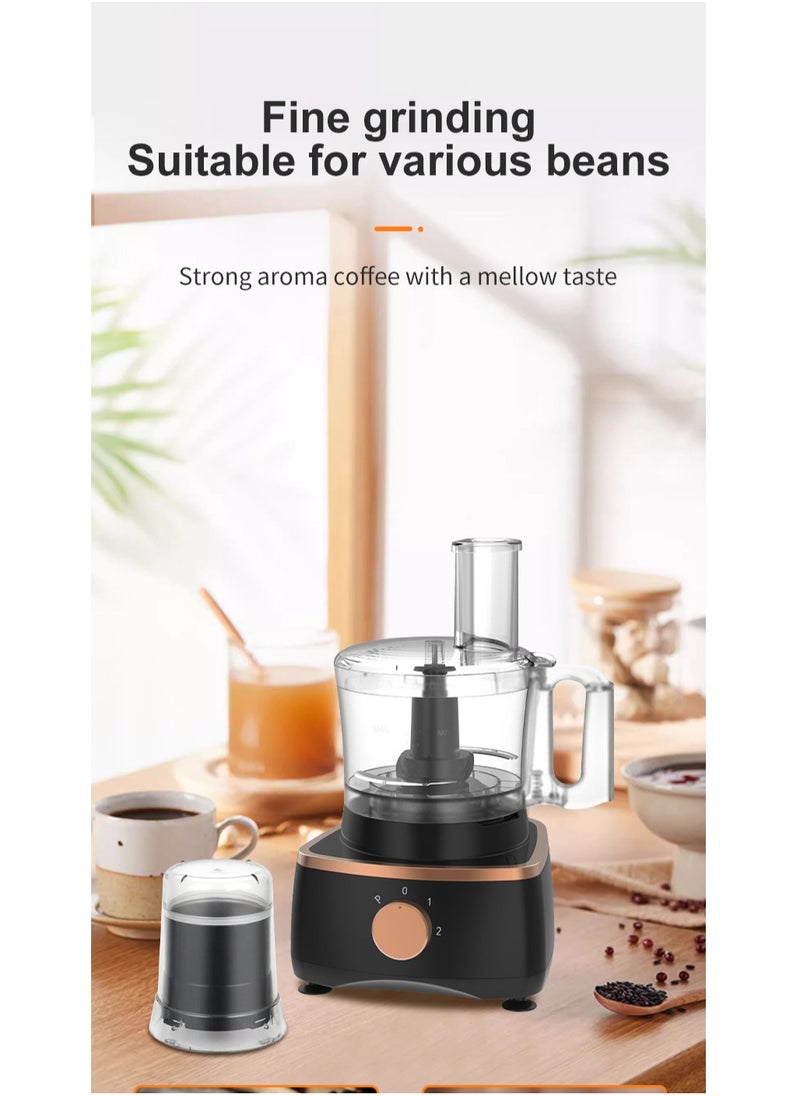 sokany - Food Processor 34 Functions 9-in-1 (Blender + Grinder + Dough Maker + Whisker + Food Processor) 1000W SK-7040 Black - Image 1