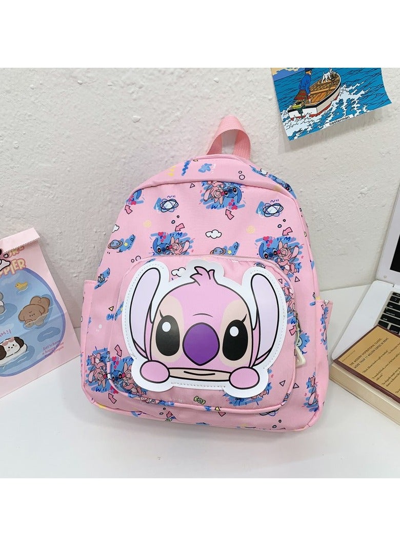 ستيتش حقيبة ظهر مدرسية للأطفال من عمر سنتين إلى ست سنوات، مزينة برسومات كرتونية لطيفة، مناسبة للأنشطة الخارجية، بأبعاد 29*34*13 سم. - Image 1