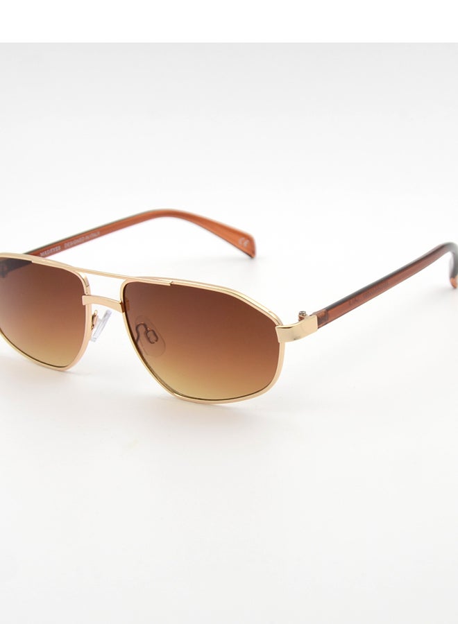 MADEYES نظارات شمسية للنساء لحماية من الأشعة فوق البنفسجية EE24M035-1 - ذهبية/بنية - Image 2