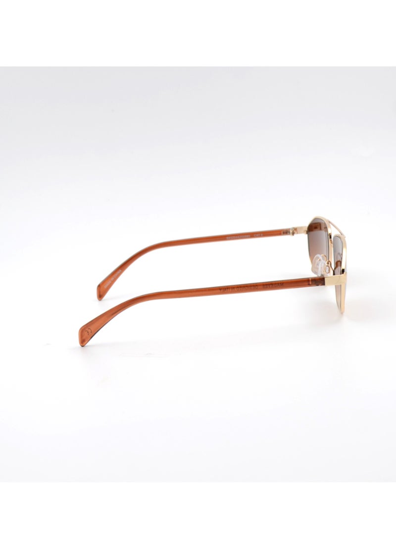 MADEYES نظارات شمسية للنساء لحماية من الأشعة فوق البنفسجية EE24M035-1 - ذهبية/بنية - Image 4