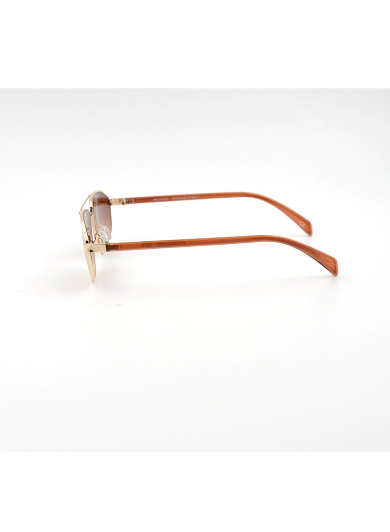 MADEYES نظارات شمسية للنساء لحماية من الأشعة فوق البنفسجية EE24M035-1 - ذهبية/بنية - Image 3