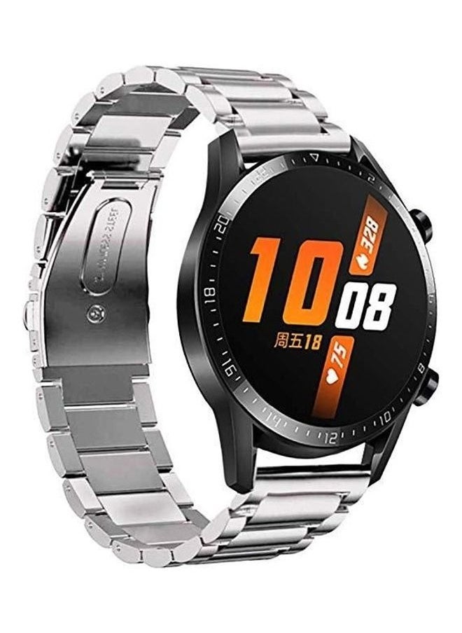 Premium Stainless Steel Smartwatch Strap Band For Huawei Gt2/Honor Magic 2 Silver - Image 1