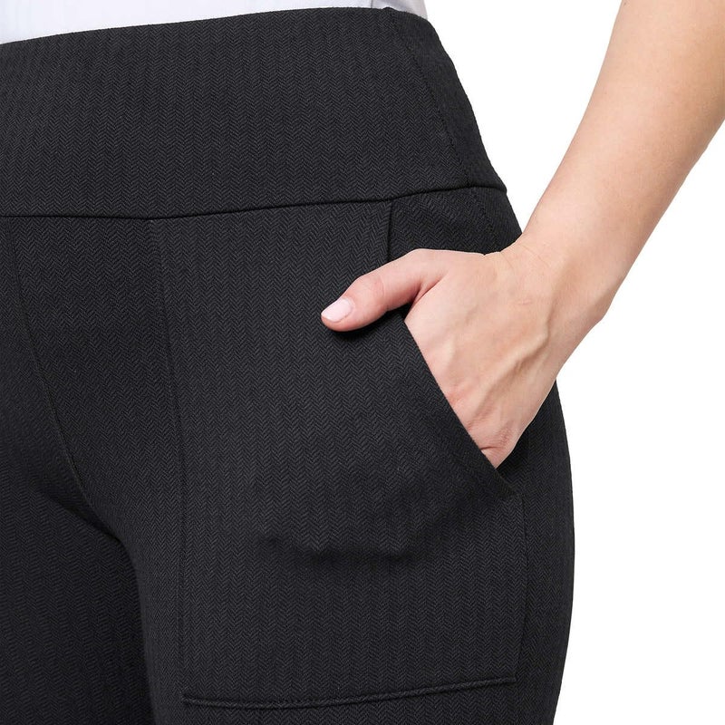 Mondetta Womens Midweight High Rise Jacquard Knit Legging (US, Alpha, Large, Regular, Regular, Black/Gray) - Image 1