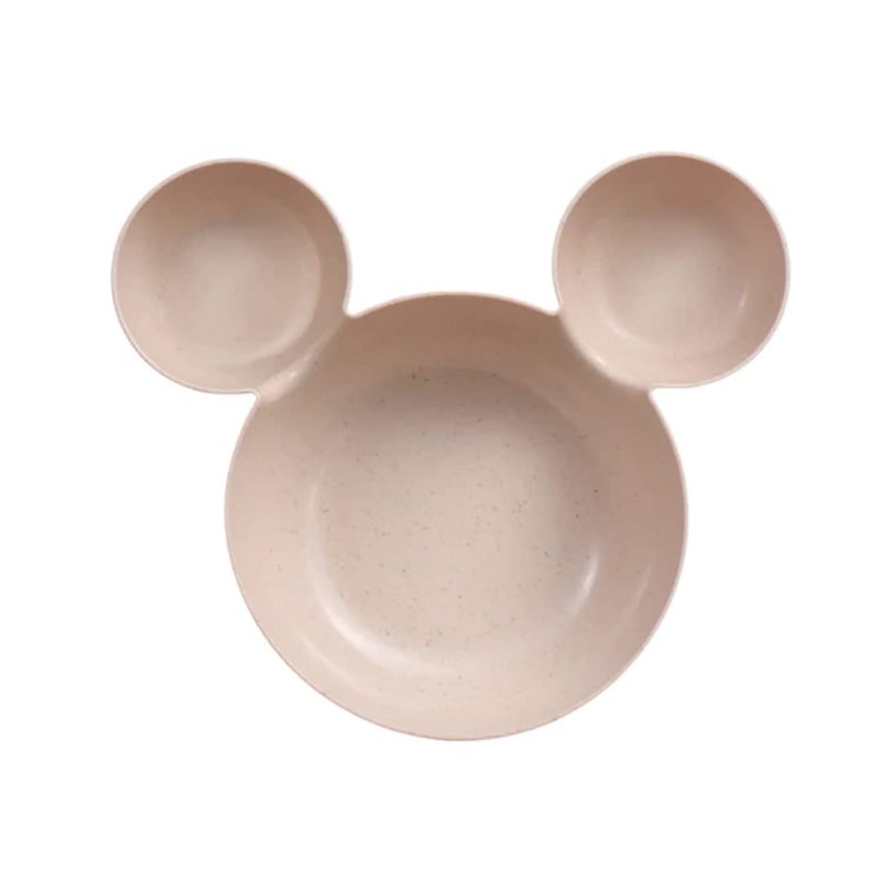 Suzec Plastic Unbreakable Mickey Mouse Shaped Plate for Kids for Breakfast Lunch Dinner and Snack Serving Sectioned Food Plates Multicolors Pack of 1 - Image 3
