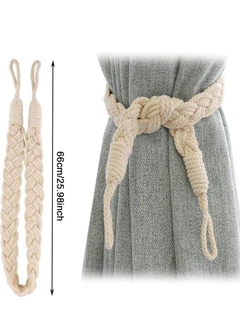 Oasisgalore - 2 Pcs Curtain Rope Tiebacks Window Curtain Rope Decorative Braided Drapery Drape for Curtains - Image 1