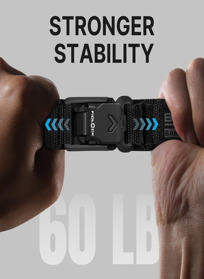 Bandletic سوار Bandletic الرياضي متوافق مع أساور Fitbit Charge 6/5 للرجال والنساء، أساور معصم بديلة متينة من النايلون الناعم مع مشبك مغناطيسي على شكل حرف V لجهاز تتبع اللياقة البدنية Fitbit Charge 5/6 - Image 5