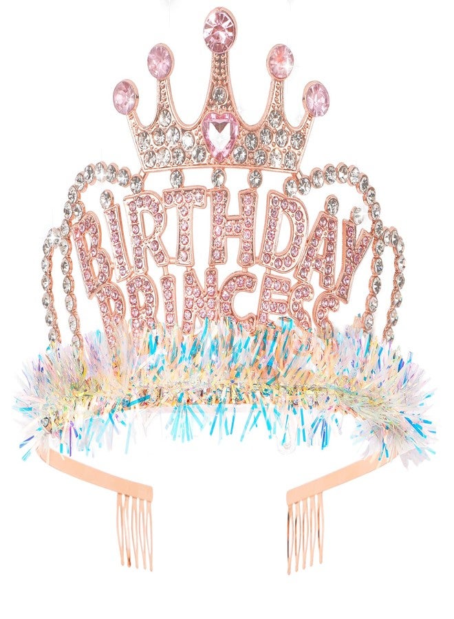 ACO-UINT Birthday Crown for Women, Pink Birthday Princess Crown Happy Birthday Headband, Birthday Girl Crown Birthday Princess Tiara Birthday Decorations Gifts - Image 1