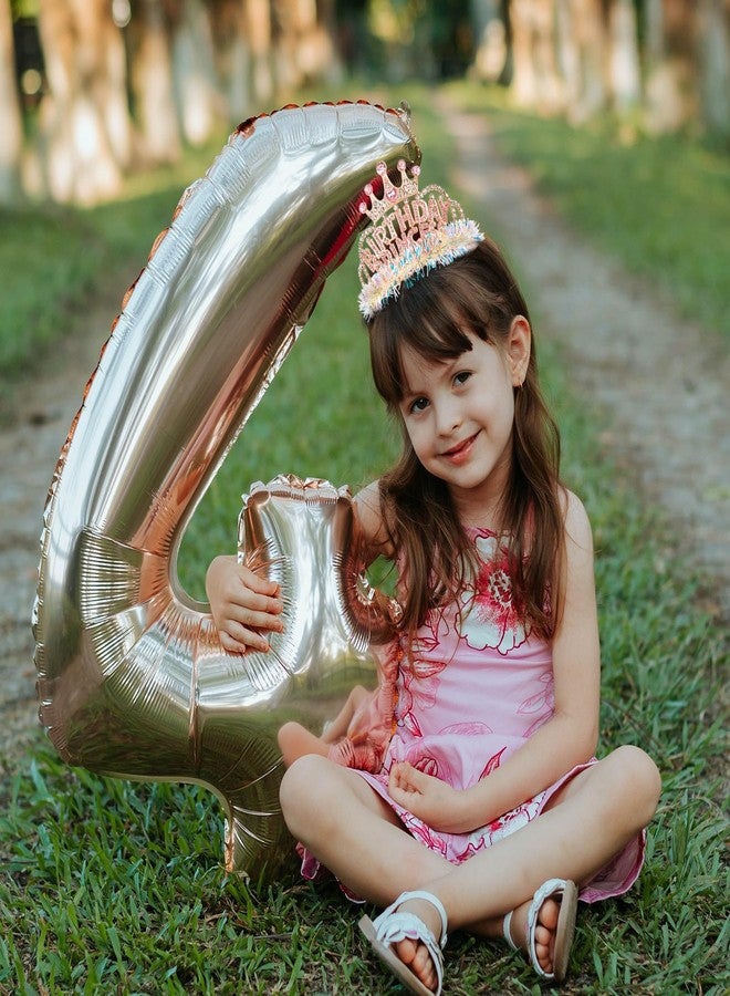 ACO-UINT Birthday Crown for Women, Pink Birthday Princess Crown Happy Birthday Headband, Birthday Girl Crown Birthday Princess Tiara Birthday Decorations Gifts - Image 5