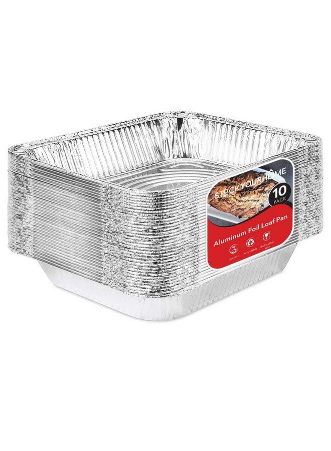 Stock Your Home Aluminum Pans 9x13 Disposable Foil Pans (10 Pack) - Half Size Steam Table Deep Aluminum Trays - Tin Foil Disposable Pans Great for Cooking, Heating, Storing, Prepping Food - Image 1
