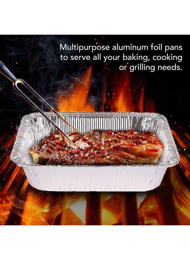 Stock Your Home Aluminum Pans 9x13 Disposable Foil Pans (10 Pack) - Half Size Steam Table Deep Aluminum Trays - Tin Foil Disposable Pans Great for Cooking, Heating, Storing, Prepping Food - Image 4