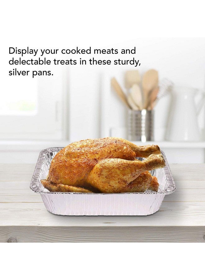 Stock Your Home Aluminum Pans 9x13 Disposable Foil Pans (10 Pack) - Half Size Steam Table Deep Aluminum Trays - Tin Foil Disposable Pans Great for Cooking, Heating, Storing, Prepping Food - Image 5