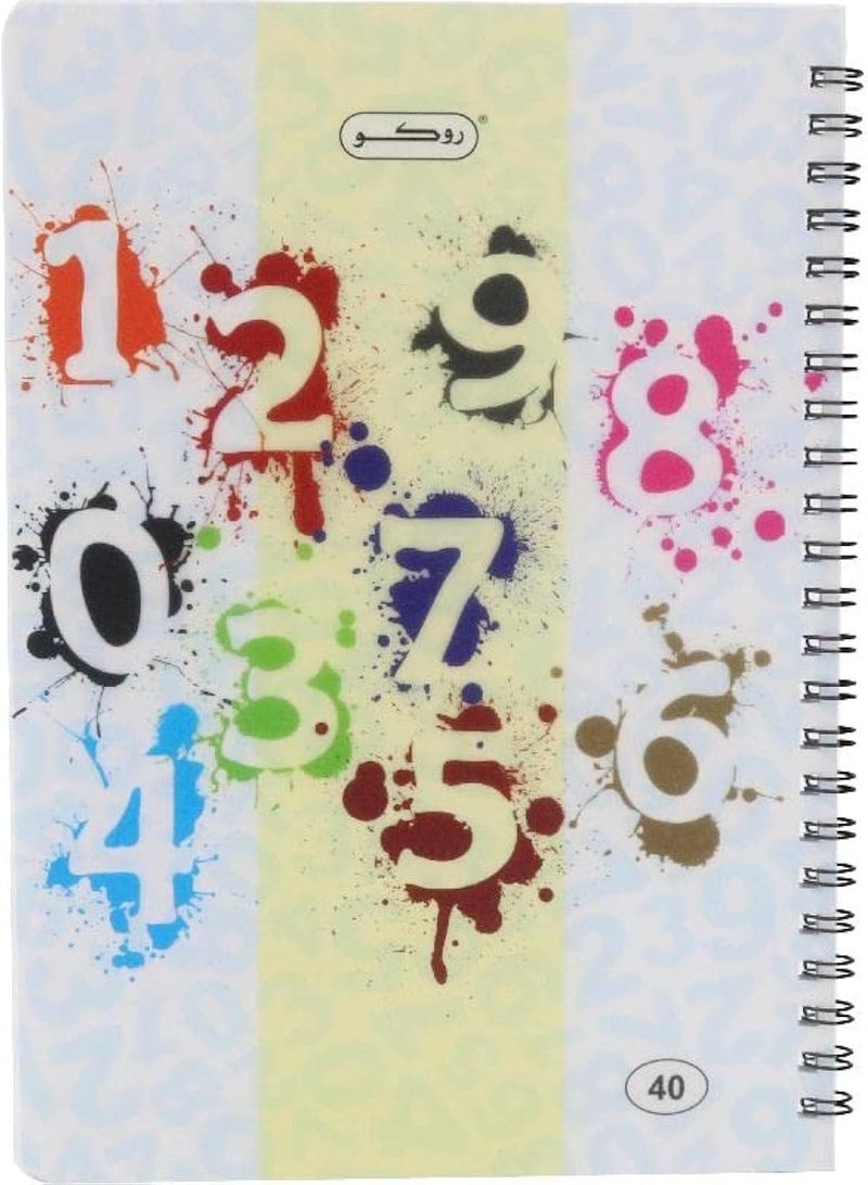 Single Ruled A5 80 Pages Notebook, Assorted