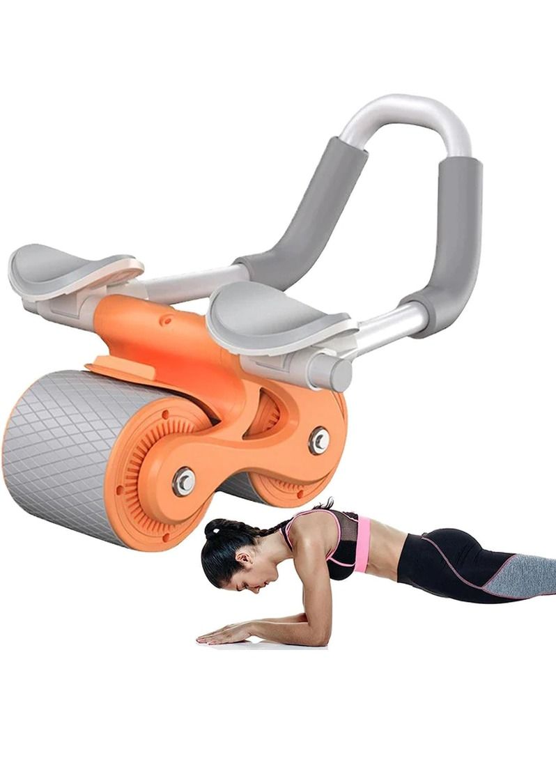 DubaiGallery 2023 New Automatic Rebound Ab Abdominal Exercise Roller Wheel with Elbow Support and Timer and Resistance Bands Set for Men and Women Great Fitness Equipment for Training Yoga Home Workout - Image 1