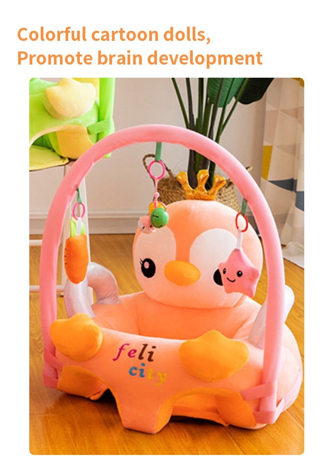 Soft Touch Baby Support Sofa Baby Sofa Chair Soft Plush Cartoon Animals Baby Sit Up Chair Learning to Sit Cushion Seats for Toddlers 3-24 Month Infant Sitting Chair Baby Sitting Chair Baby Seat  - Image 4