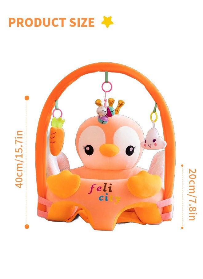 Soft Touch Baby Support Sofa Baby Sofa Chair Soft Plush Cartoon Animals Baby Sit Up Chair Learning to Sit Cushion Seats for Toddlers 3-24 Month Infant Sitting Chair Baby Sitting Chair Baby Seat  - Image 3