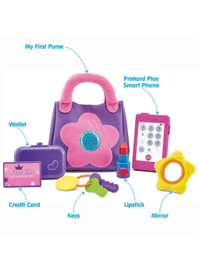 Kidoozie Kidoozie My First Purse - Pretend Play Purse with Wallet, Credit Card, Lipstick, Mirror, and More for Ages 2+. Kids Will Love Pretending to be Grown-ups!  - Image 2