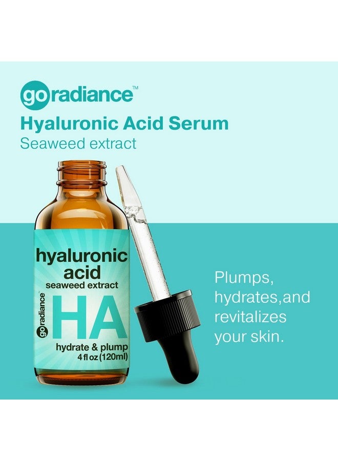 Go Radiance Double Size (4Oz) Hyaluronic Acid Serum For Face 3.5% Hyaluronic Acid Moisturizer Hydrating Serum For Face Moisturizing Hyaluronic Acid Serum With Seaweed And Chamomile Glow Face Serum For Women  - Image 2