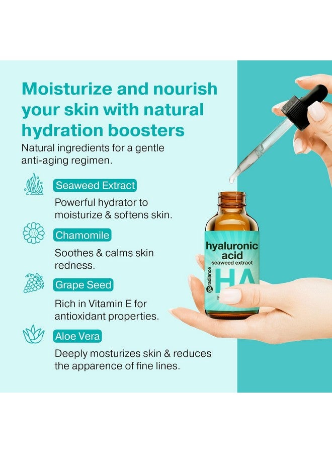 Go Radiance Double Size (4Oz) Hyaluronic Acid Serum For Face 3.5% Hyaluronic Acid Moisturizer Hydrating Serum For Face Moisturizing Hyaluronic Acid Serum With Seaweed And Chamomile Glow Face Serum For Women  - Image 4