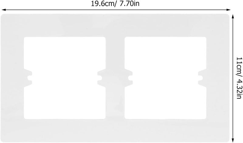 UKCOCO White Decorative Outlet Cover Plates for Wall Socket, 2pcs Dual Hole Receptacle Faceplate Spacers, Plastic Rustproof Light Plate for Living Room and Bedroom - Image 2