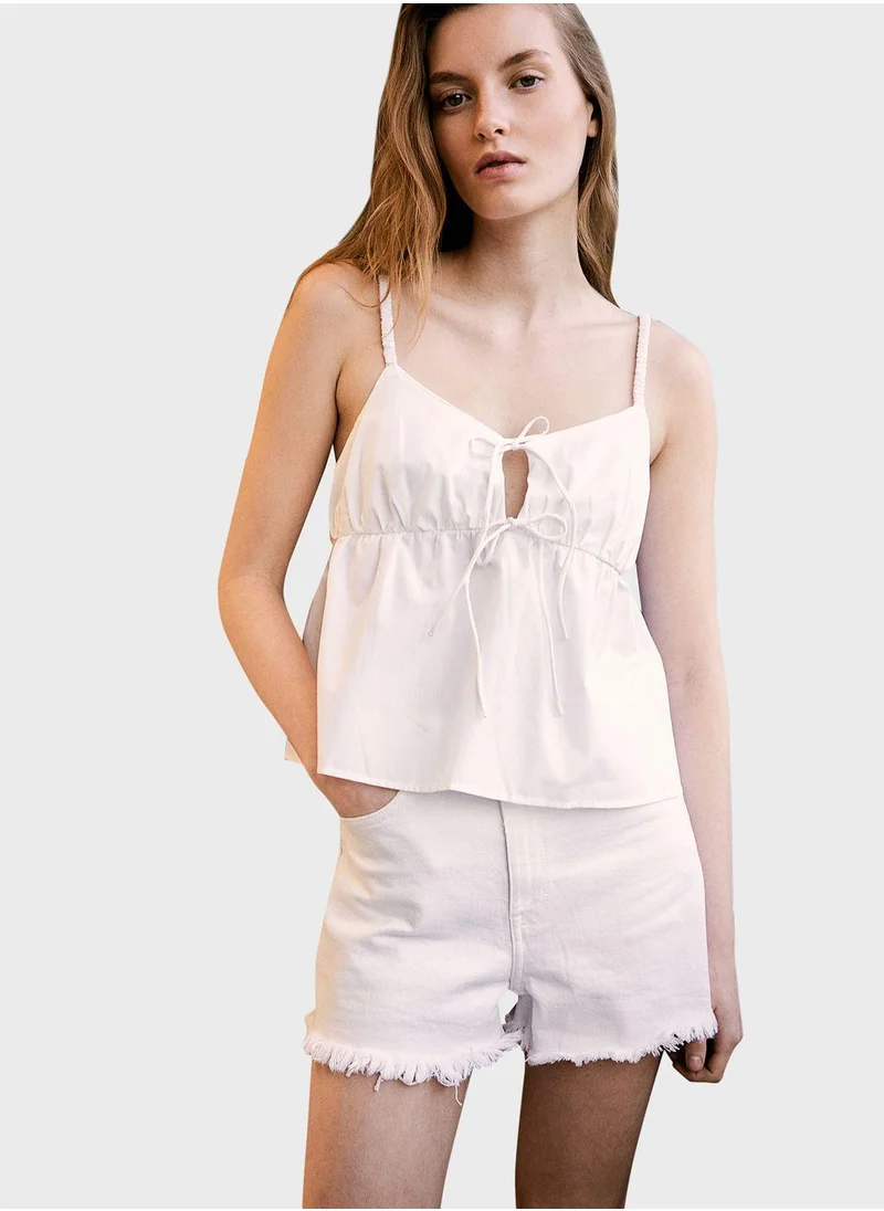 اتش اند ام Tie-Detail Strappy Top