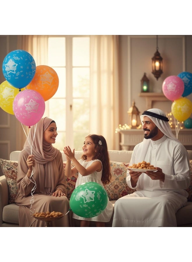 Eid Saeed Balloons Set of 25 – Colorful Eid Party Balloons - Image 2