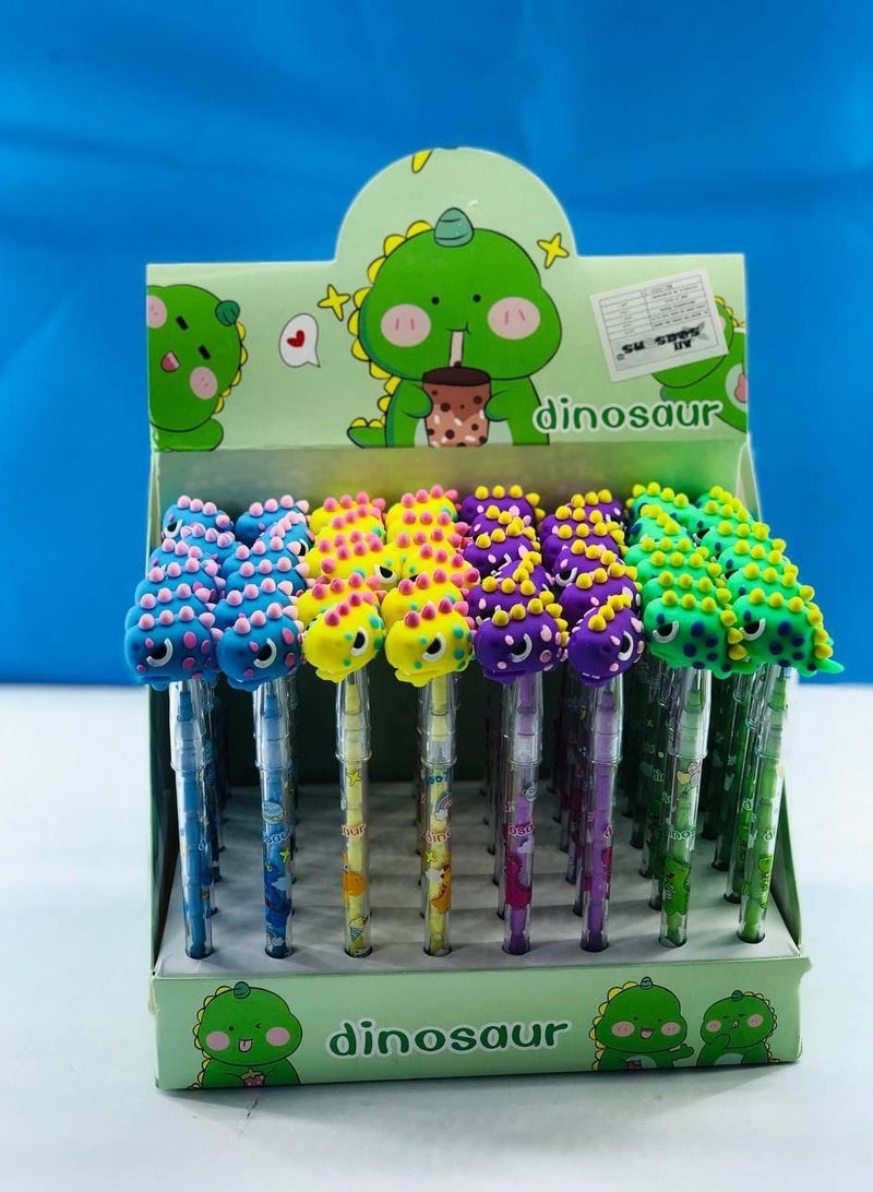 Generic 11-Pin Dinosaur Pencil Stand with Stand Cap 48 Pencils - Image 1