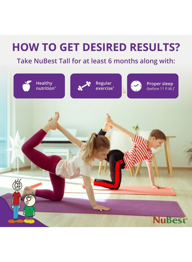 نوبست NuBest Tall - دعم قوة العظام والمناعة وعظام أقوى بالكالسيوم والكولاجين والأعشاب للأعمار من 5 سنوات فما فوق والمراهقين الذين لا يشربون الحليب يوميًا - 60 كبسولة | إمداد لمدة شهر - Image 5