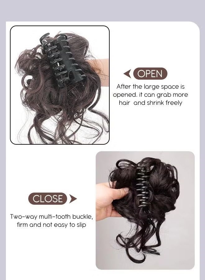 جي أس فوضوي مجعد بون التمديد ، متموج الاصطناعية بون ، مع مرونة عالية مخلب ، دونات الشعر المجعد كعكة شعر مستعار - Image 4