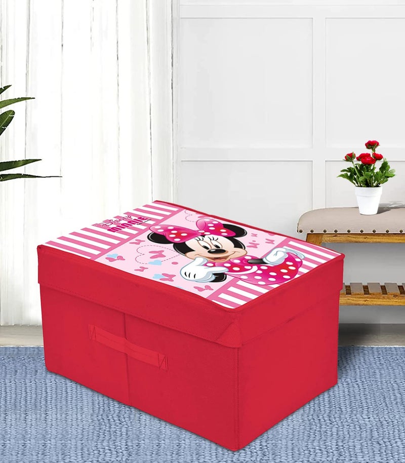Kuber Industries Minnie Printed MultiUtility Organizer Storage box Closet For Clothes Toys With Lid PinkHS43KUBMART26201 - Image 2