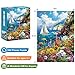 Edsjegn 300 Pieces Puzzles for AdultsColorful Garden By The Ocean Puzzle for Adults Children ElderlyRecycled Paper Puzzle 300 PiecesGlossy Sturdy Pieces Challenging Family Game Great Gift Idea 205x15in - Image 4