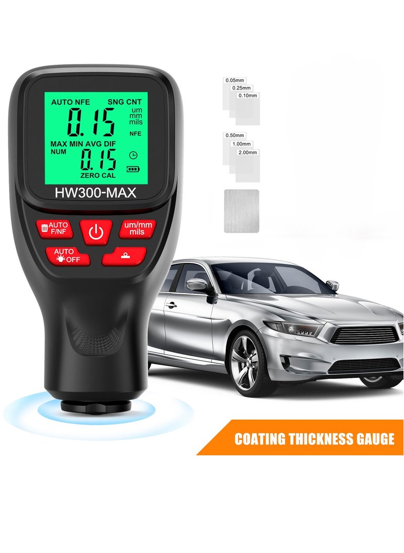 Generic HW300-MAX Coating Thickness Gauge Anti slip Coating Film Gauge High precision Automotive Paint Powder Layer Thickness Gauge  - Image 1