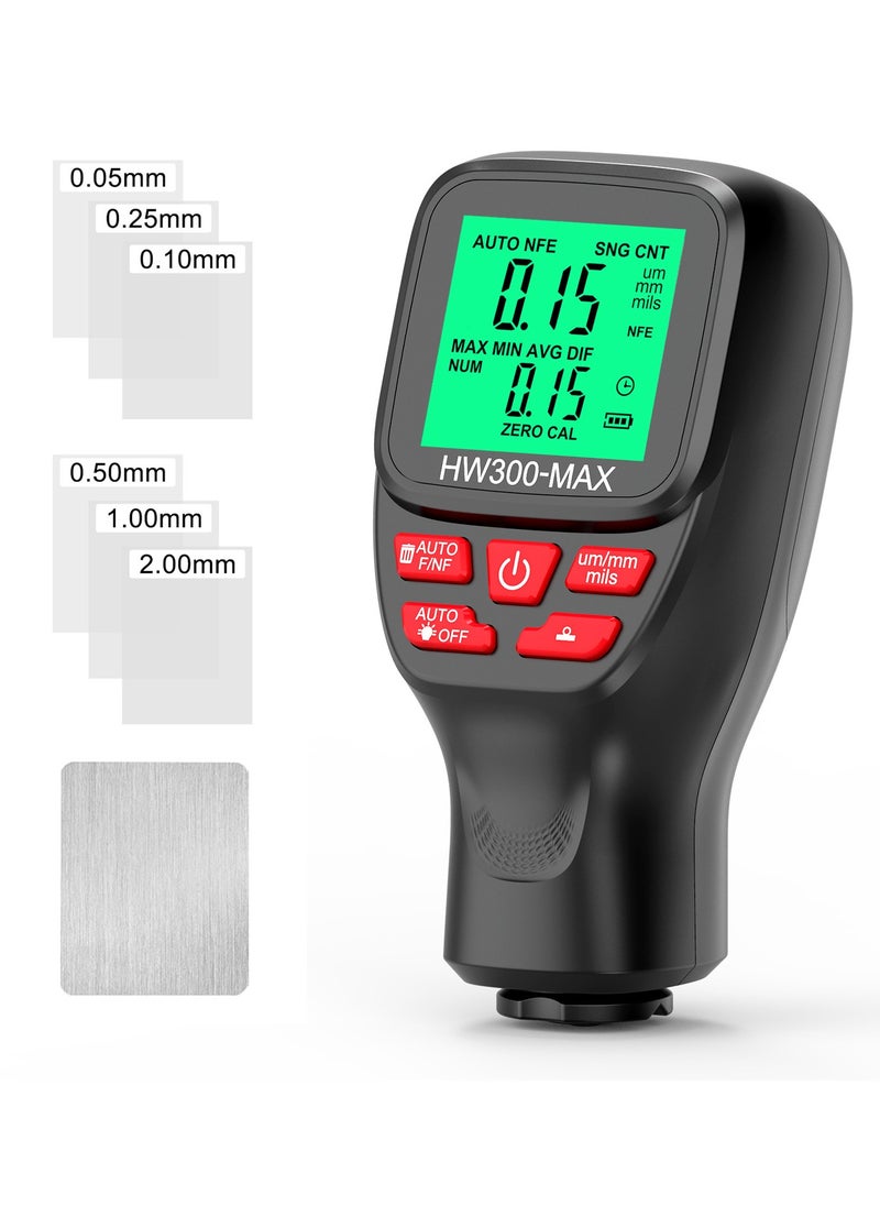 Generic HW300-MAX Coating Thickness Gauge Anti slip Coating Film Gauge High precision Automotive Paint Powder Layer Thickness Gauge  - Image 2