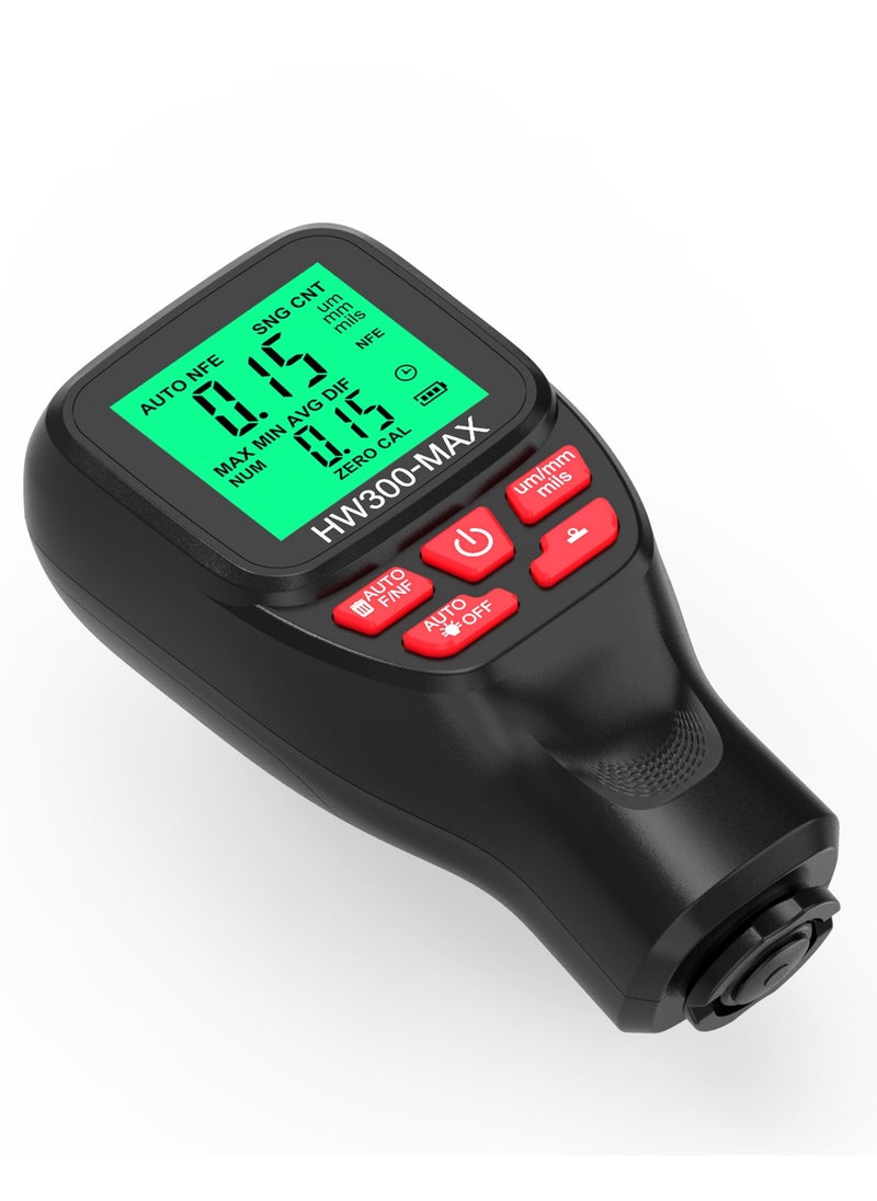 Generic HW300-MAX Coating Thickness Gauge Anti slip Coating Film Gauge High precision Automotive Paint Powder Layer Thickness Gauge  - Image 5