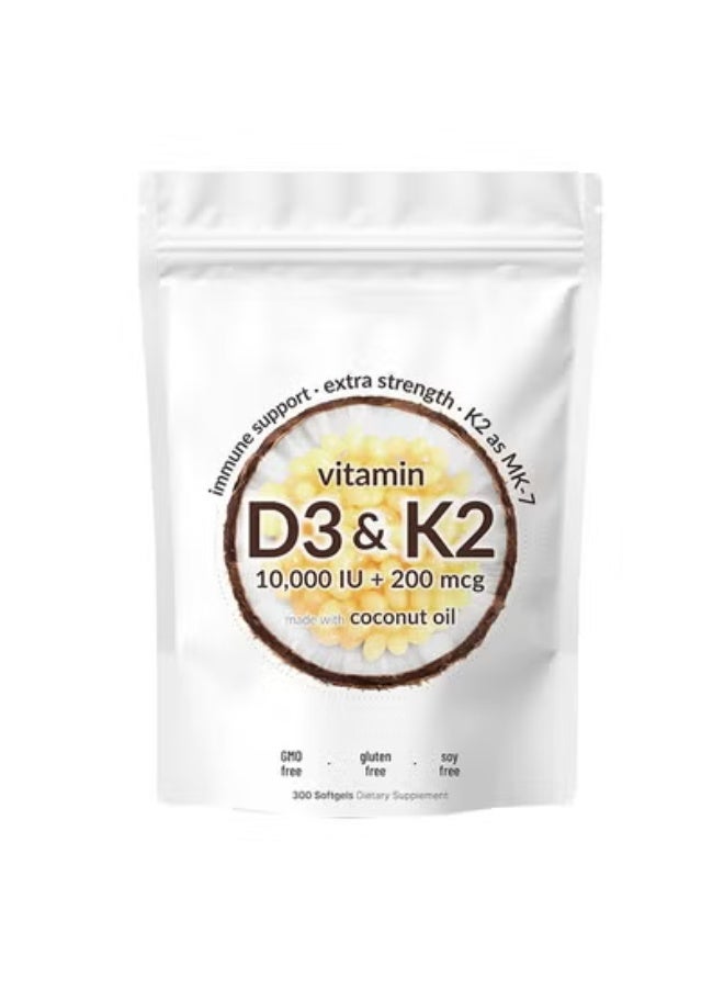 فيتامين D3 + K2، 180 كبسولة نباتية - Image 1