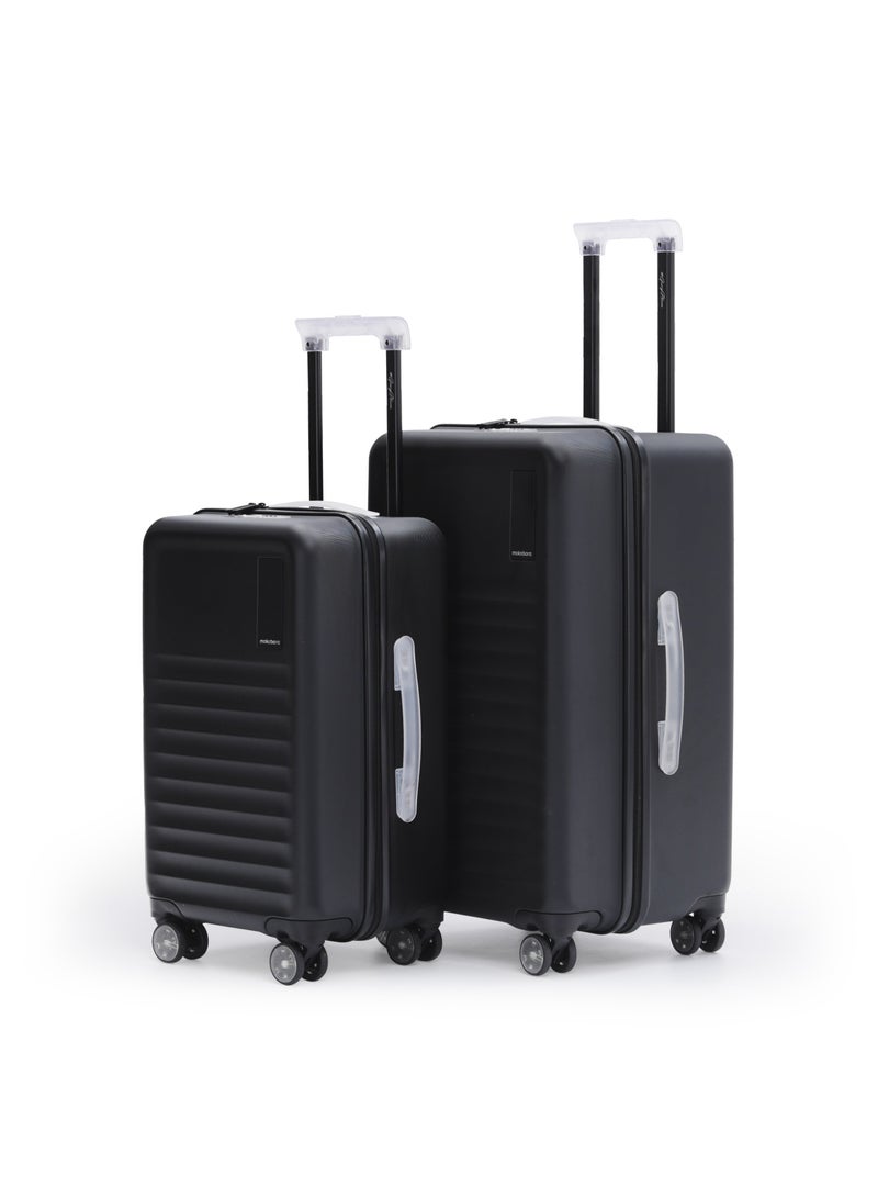 Mokobara The Aisle Trunk Set Of 2 - Durable Polycarbonate Material | Money Moves, Black - Image 1