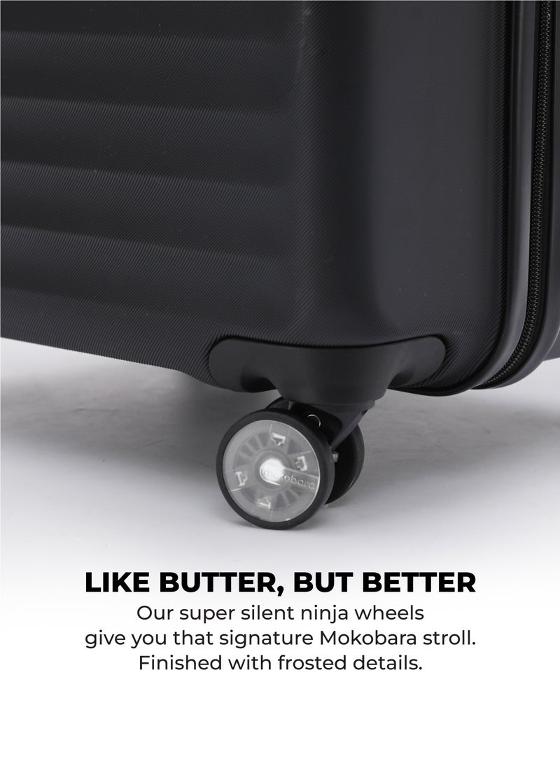 Mokobara The Aisle Trunk Set Of 2 - Durable Polycarbonate Material | Money Moves, Black - Image 3